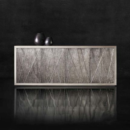 Sideboard with irregular, angular design on doors