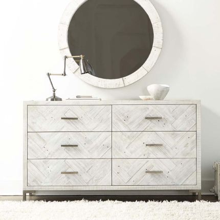 A harringbone style dresser