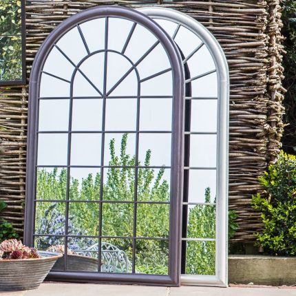 Erin Arched Outdoor Mirror - Brown