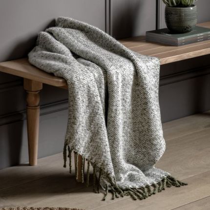 Jadeite Faux Mohair Throw 