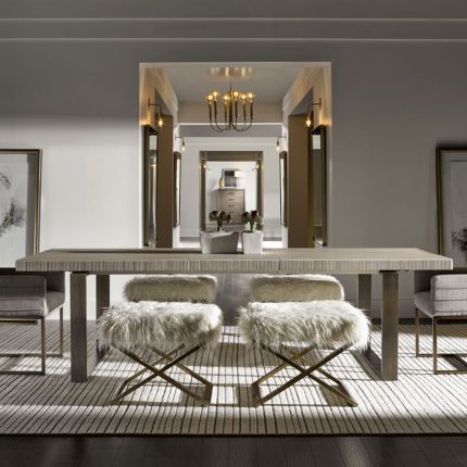 Modern Dining Table Quartz Finish