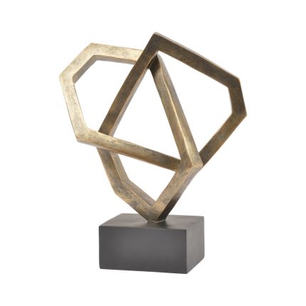 bronze finish antique cubist sculpture 