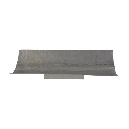 A contemporary burnished silver aluminium rectangular platter 