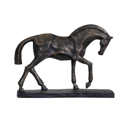 A beautiful bronze cubism-inspired horse sculpture