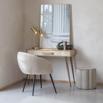 gorgeous velvet taupe dining chair