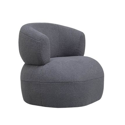 grey occasional chair with texture and bubbly charm 