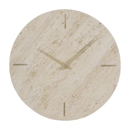 Tucker Wall Clock - Light Travertine