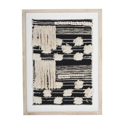 Isadora Framed Handmade Rug - Black and White