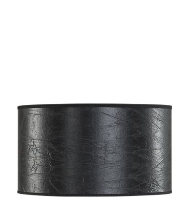 Black Leather Cylinder Shade