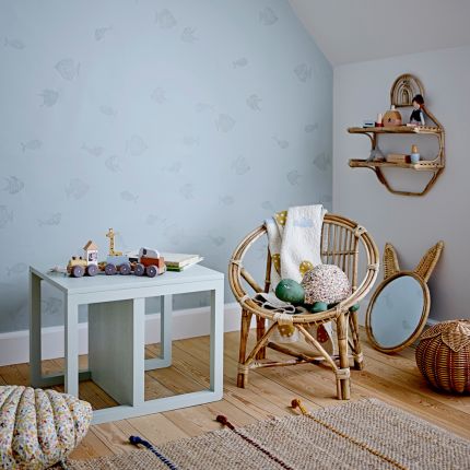 A fabulous pastel mint green kids chair table by bloomingville