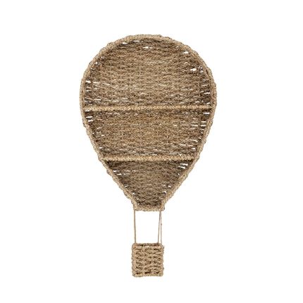 Rattan style hot air balloon wall mounted shelves