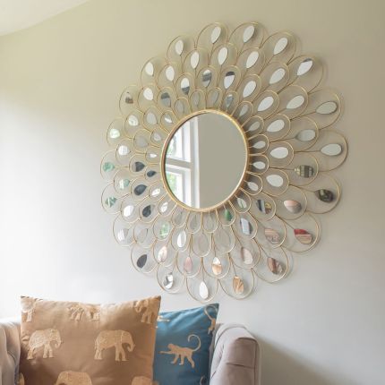 Peacock Feather Mirror 