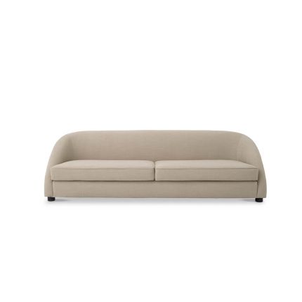A luxurious modern Avalon Sand sofa with sloped arms