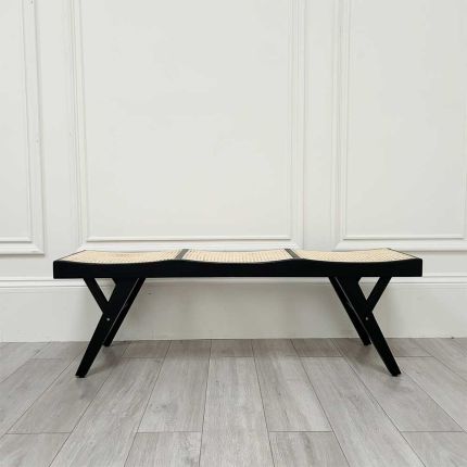 Clearance Leonora Rattan Bench