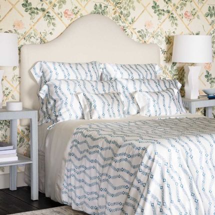 Tangleweed Blue Silk Pillow Case
