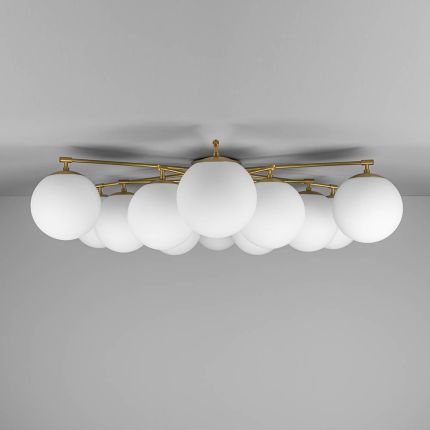 Schwung Orion Round Chandelier - Natural Brass