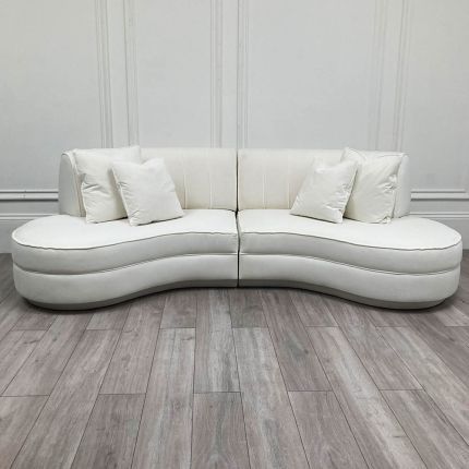 gorgeous hampton sofa in luxury+ white velvet