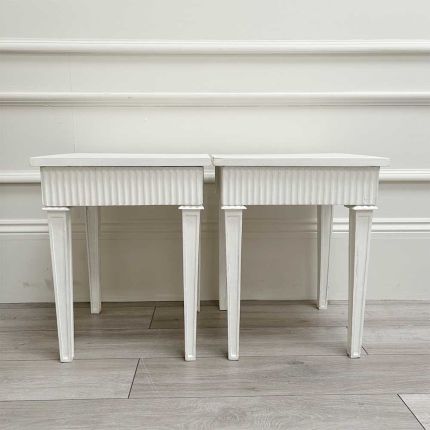 Ex-Display Bertrand Bedside Tables - Pair - White
