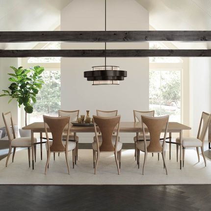 extendable wooden dining table