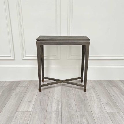 Tall console table in grey finish