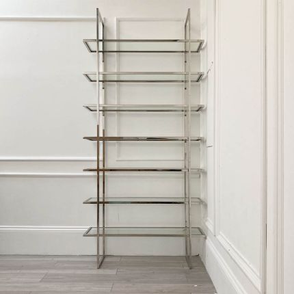 Luxurious and simple silhouette silver single cabinet