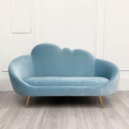 Clearance - Jonathan Adler Ether Cloud Settee - Rialto Sky
