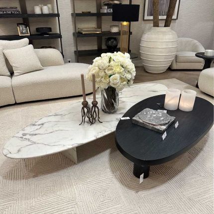 Aurore Coffee Table - White Faux Marble