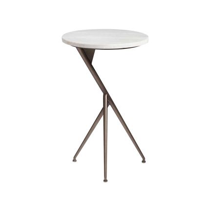 Oslo Round Accent Table - Stone Top