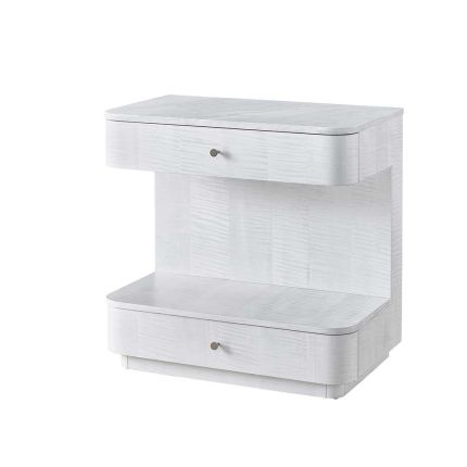 Cabo Bedside Table with Carrara Stone Top