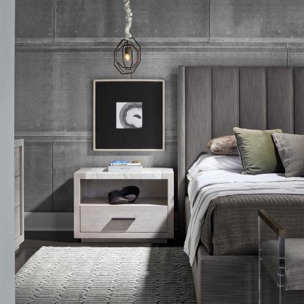London Bedside Table with Stone Top