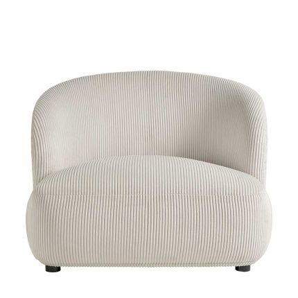 Lisette Armchair - Ribbed Cream