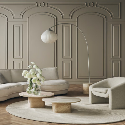 Acorn Floor Lamp - Matt Grey & Ivory