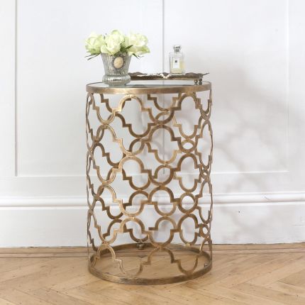 Antique gold cased side table