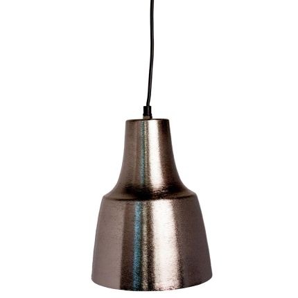 Dome Deco Brushed Aluminium Pendant - Silver - S