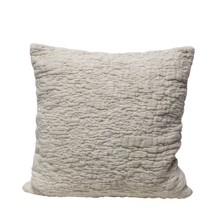 Textured luxury cushion in cream finish