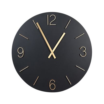 A luxurious minimal black and gold wall clock