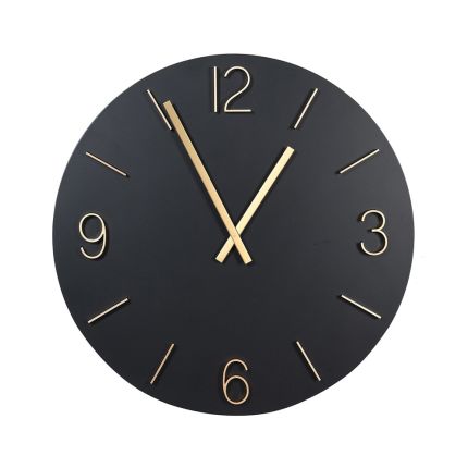 A luxurious minimal black and gold wall clock