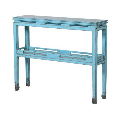 Striking shabby chic blue console table