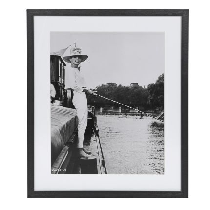 Audrey Hepburn Fishing - Print