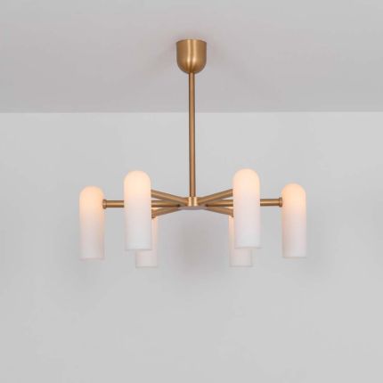 Schwung Odyssey Round Chandelier - Natural Brass