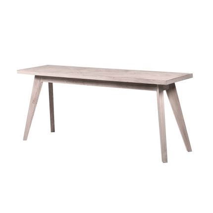 Elegant Scandinavian console in natural wood with parquet surface