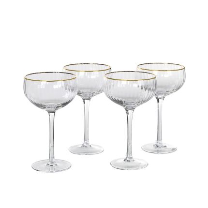 Brompton Champagne Glasses – Set of 4