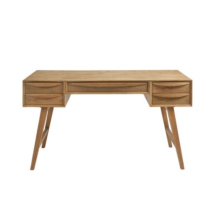 contemporary mid-century inspired weathered natural oak desk
