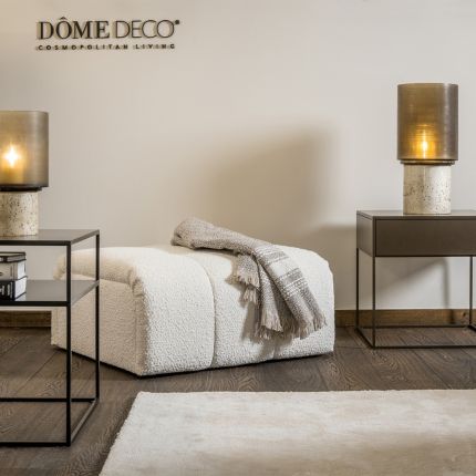 A sophisticated stool by Dome Deco with a beautiful bespoke upholstery and contemporary design