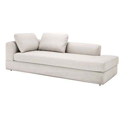 Stylish left facing lounge sofa in cream fabric