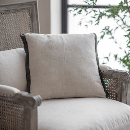 Whispering Linen Cushion - Black