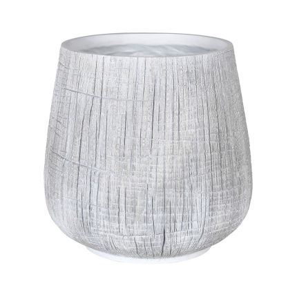 Elegant textured pot in white and black