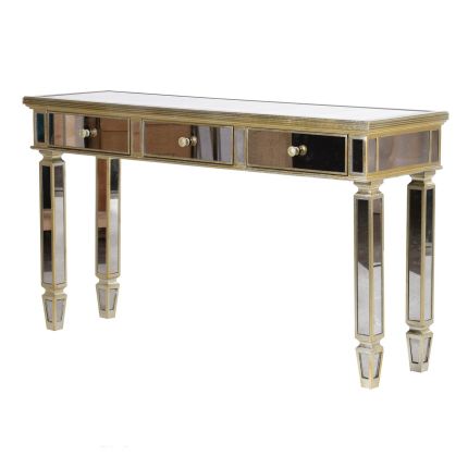 Cherbourg Antiqued Glass Console Table 