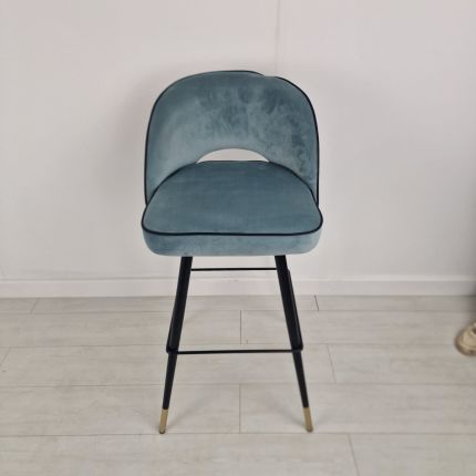 Eichholtz Cliff Bar Stool - Savona Blue - Set Of 2 (A)