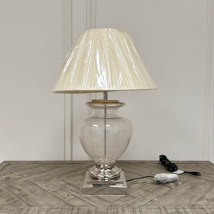 Clearance Nickel and Glass Lamp